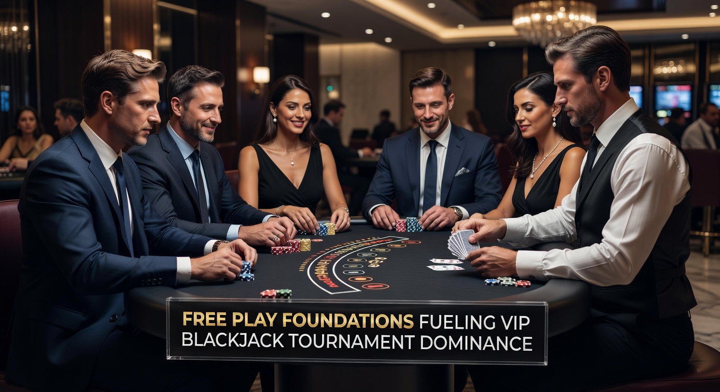 Spieler analysiert Blackjack-Strategien auf einem Free-Play-Screen vor einem VIP-Turnier