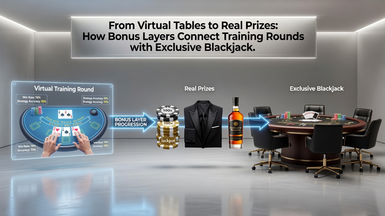 Blackjack-Turnier-Interface auf einem Tablet mit Bonusfortschritt und Live-Dealer-Option