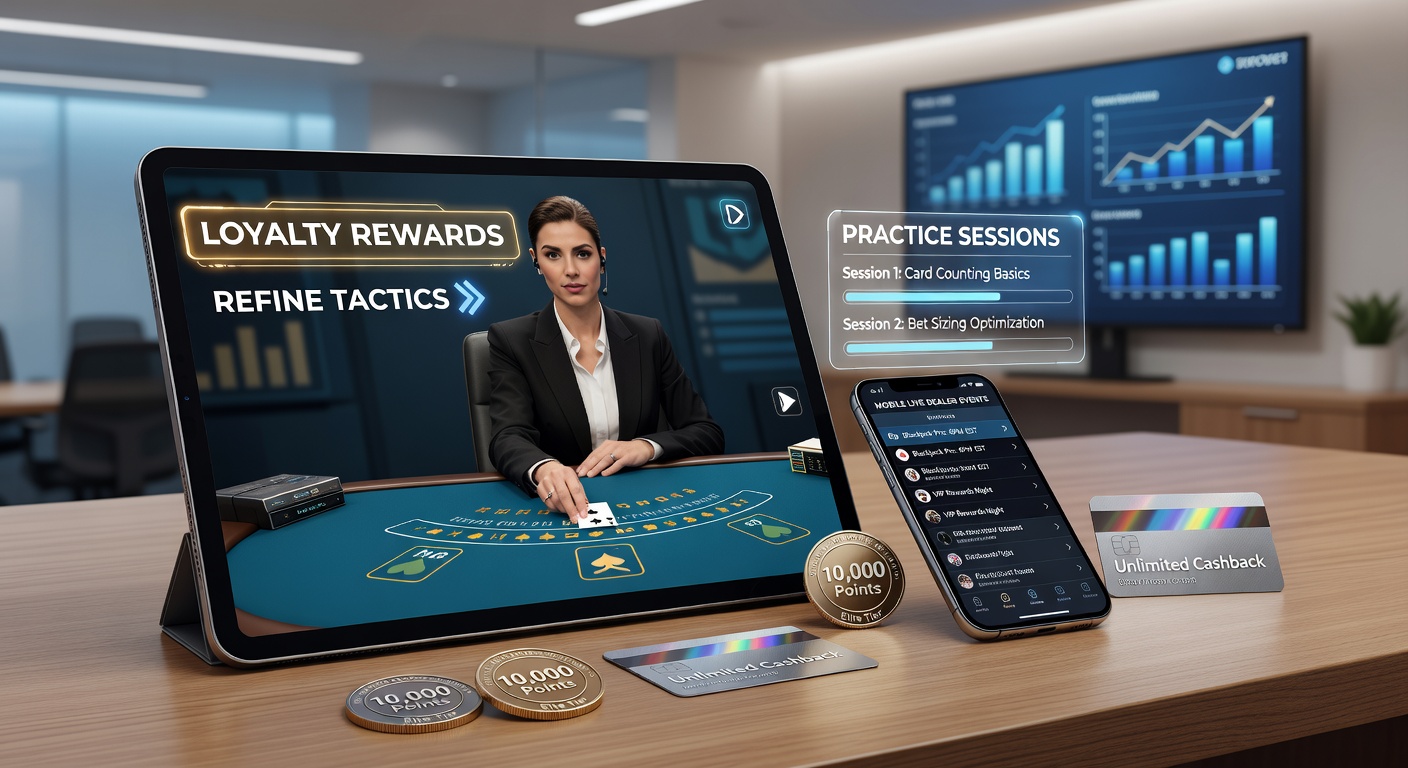 Mobile Live-Dealer-Blackjack-Sitzung mit Fokus auf Treuepunkte und Taktik-Training