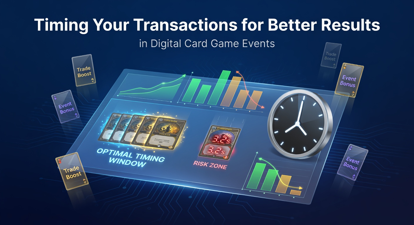 Digitale Kartenspiel-Plattform mit Transaktions-Timing-Elementen