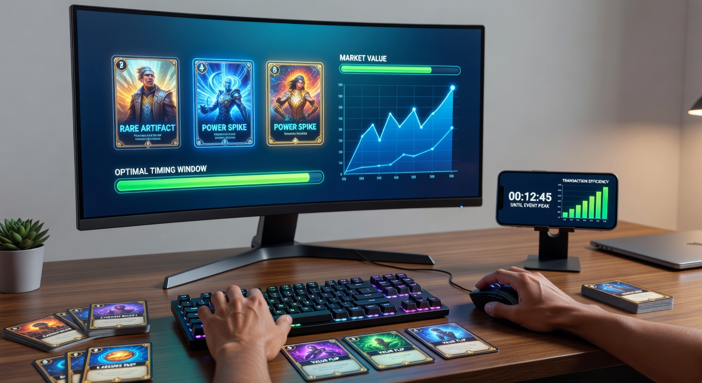 Analyse von Transaktions-Timings während eines digitalen Kartenspiel-Events